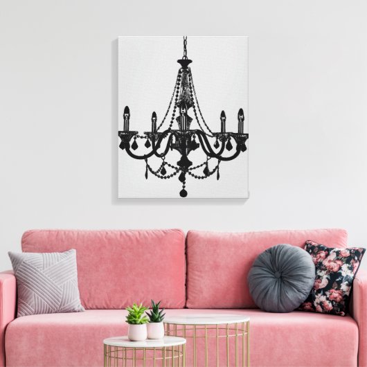 Toile Chandelier noir (Insitu(Salon))