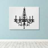 Toile Chandelier noir (Insitu (Plancher de Bois))