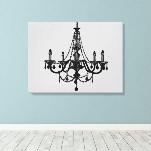 Toile Chandelier noir (Insitu (Plancher de Bois))