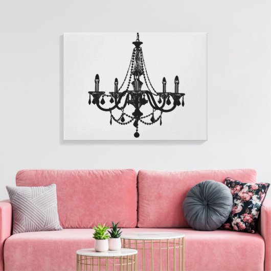 Toile Chandelier noir (Insitu(Salon))