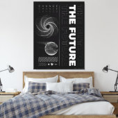 Toile Changer la typographie abstraite du futur (Insitu(Chambre))
