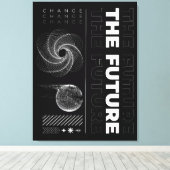 Toile Changer la typographie abstraite du futur (Insitu (Plancher de Bois))