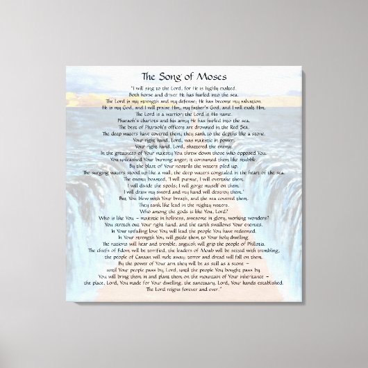 Toile Chanson de Moïse (Recto)