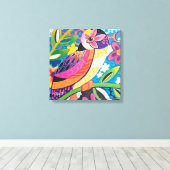 Toile Chanson d'oiseau en fleurs (Insitu (Plancher de Bois))