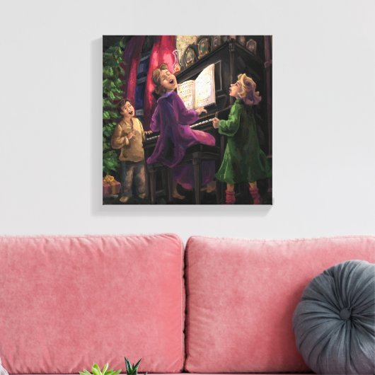 Toile Chant de Noël le long (Insitu(Salon))