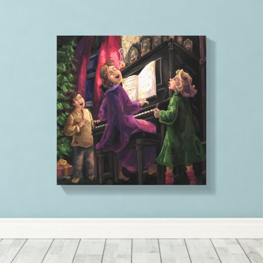 Toile Chant de Noël le long (Insitu (Plancher de Bois))