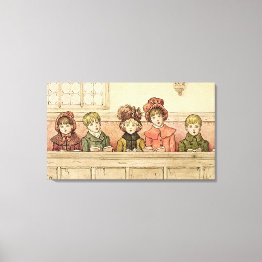 Toile Chanter à l'église (avec papier) (Recto)