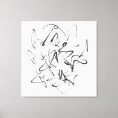 Toile Chaos à l'encre – Abstraction de ligne expressive (Recto)