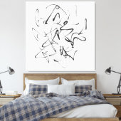 Toile Chaos à l'encre – Abstraction de ligne expressive (Insitu(Chambre))