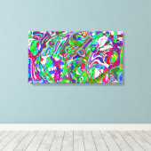 Toile Chaos Abstrait Art coloré (Insitu (Plancher de Bois))