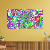 Toile Chaos Abstrait Art coloré (Insitu(Salon))