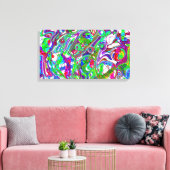 Toile Chaos Abstrait Art coloré (Insitu(Salon))