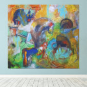Toile Chaos Vibrant (Insitu (Plancher de Bois))