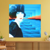 Toile Chapeau haut-de-forme avec neige (Insitu(Salon))