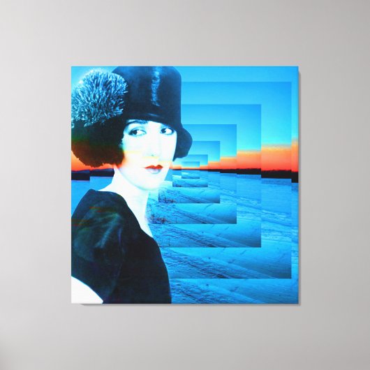 Toile Chapeau haut-de-forme avec neige (Recto)