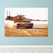 Toile CHAR DE COMBAT – M1 Abrams 40x60 (Insitu (Plancher de Bois))