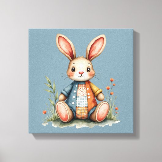 Toile Chariot de lapin de chaume en gros bois (Recto)