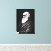 Toile Charles Darwin Portrait (Insitu (Plancher de Bois))