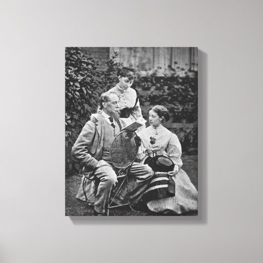Toile Charles Dickens avec deux de ses filles (Recto)