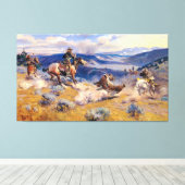 Toile Charles M. Russell's Loops and Swift Horses (1916) (Insitu (Plancher de Bois))