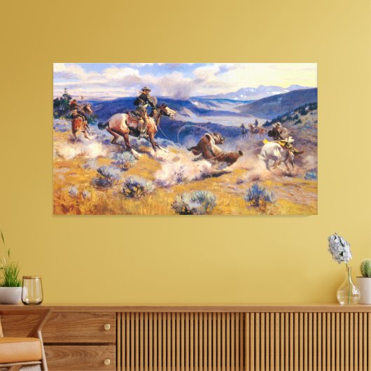 Toile Charles M. Russell's Loops and Swift Horses (1916) (Insitu(Salon))