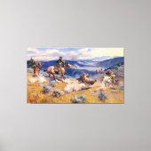 Toile Charles M. Russell's Loops and Swift Horses (1916) (Recto)
