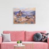 Toile Charles Marion Russell - Boucles Et Chevaux Rapide (Insitu(Salon))