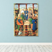 Toile Charles VII remet un document à Jeanne d'Arc (Insitu (Plancher de Bois))