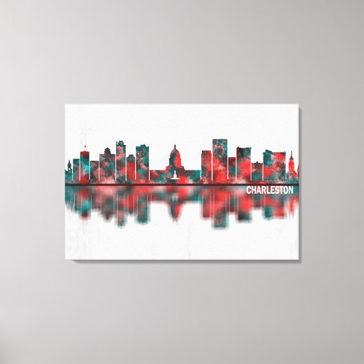 Toile Charleston West Virginia Skyline (Recto)