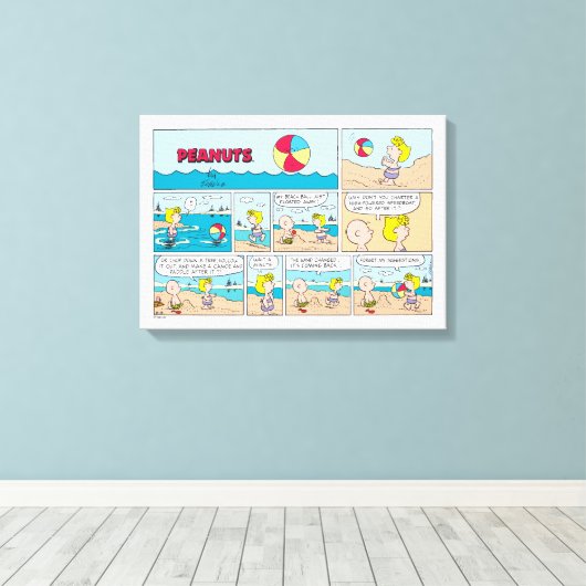 Toile Charlie Brown & Sally À La Plage (Insitu (Plancher de Bois))