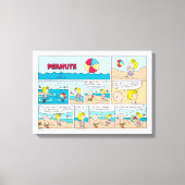 Toile Charlie Brown & Sally À La Plage (Recto)