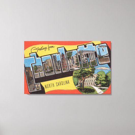 Toile Charlotte, Caroline du Nord - Scènes de grandes le (Recto)