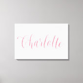 Toile Charlotte - Lettres à la main Nom Design (Recto)