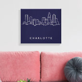 Toile Charlotte, North Carolina City Skyline (Insitu(Salon))
