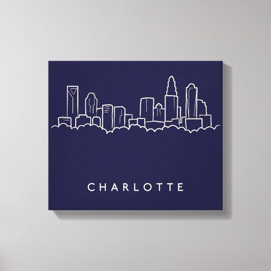 Toile Charlotte, North Carolina City Skyline (Recto)