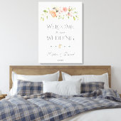 Toile Charm Blush Cream Floral Mariage d'accueil (Insitu(Chambre))