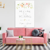 Toile Charm Blush Cream Floral Mariage d'accueil (Insitu(Salon))