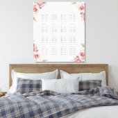 Toile Charm Peach Peonies Pink Siège Chart (Insitu(Chambre))