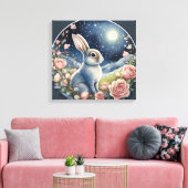 Toile Charmant lapin dans une prairie de printemps sous  (Insitu(Salon))