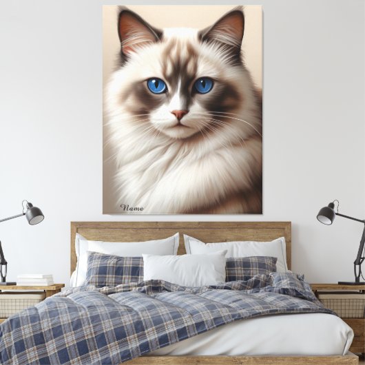 Toile Charmant Ragdoll Chat Art Pet Lover (Insitu(Chambre))