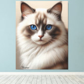 Toile Charmant Ragdoll Chat Art Pet Lover (Insitu (Plancher de Bois))