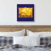 Toile Charme des ponts arqués d'Amsterdam en or (Insitu(Chambre))