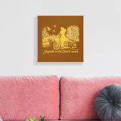 Toile Charme des ponts arqués d'Amsterdam en or (Insitu(Salon))