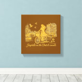 Toile Charme des ponts arqués d'Amsterdam en or (Insitu (Plancher de Bois))