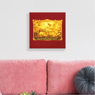 Toile Charme des ponts arqués d'Amsterdam en or