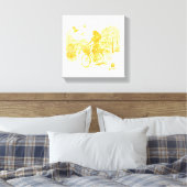 Toile Charme des ponts arqués d'Amsterdam en or (Insitu(Chambre))