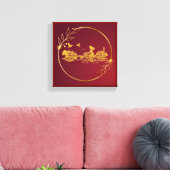 Toile Charme des ponts arqués d'Amsterdam en or (Insitu(Salon))