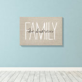 Toile Charme Rustique Monogramme de Famille (Insitu (Plancher de Bois))