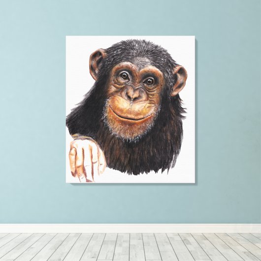 Toile Charming Chimpanzee (Insitu (Plancher de Bois))