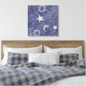 Toile Charming mystique | Étoiles de lune d'argent Sun A (Insitu(Chambre))